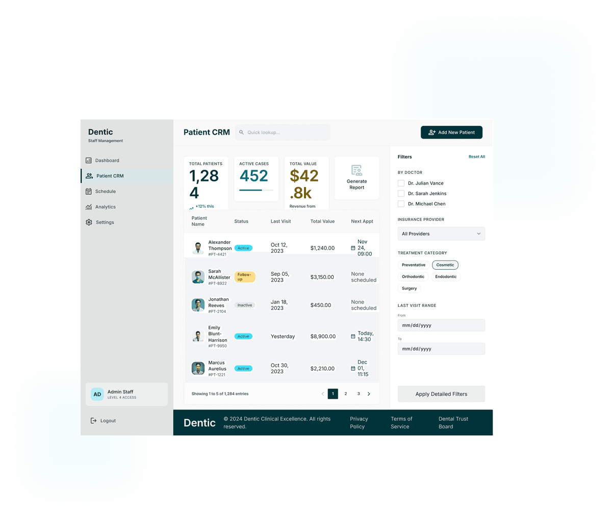 Intake CRM Admin Portal